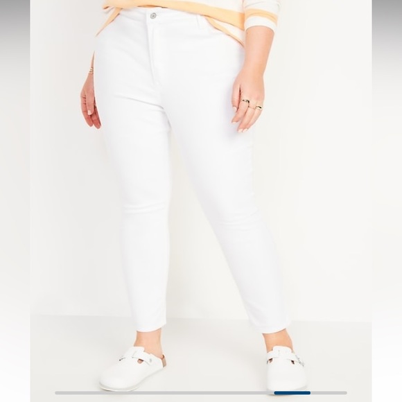 Old Navy Denim - High-Waisted Super Skinny White Ankle Jean